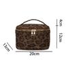 Neue Kosmetiktasche mit großem Fassungsvermögen, Leopardenmuster, mehrere Fächer, Make-up-Tasche, Kunstwildleder, Kulturtasche, Reise