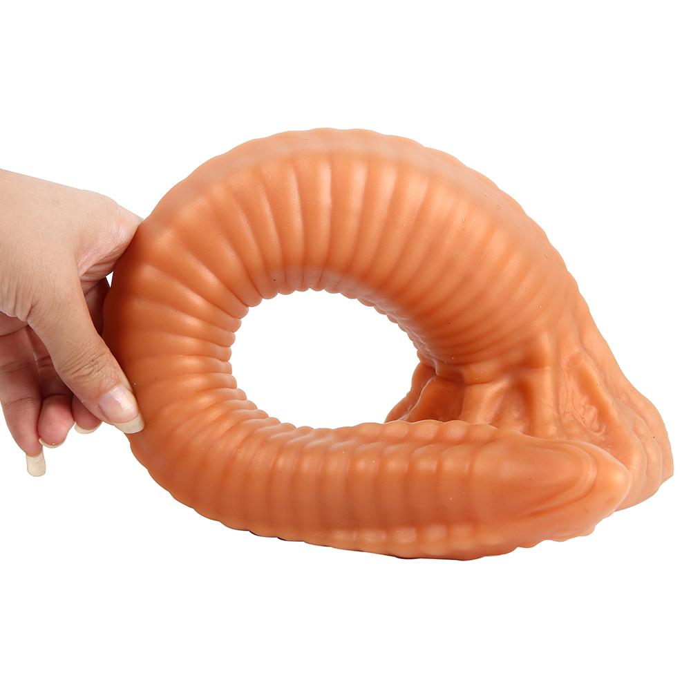 Snake-shaped Simulation Dildo Female Masturbator Soft Silicone Anal Plug Adult Sex Toy Fisting Strap on Cock Realistic Penis