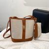 Small bag women's summer new trendy fashion shoulder armpit bag messenger bag canvas bucket bag