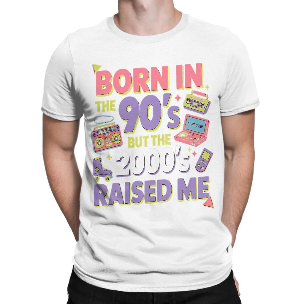 Born In The 80s Raised In The 90s TShirt Summer 100 Cotton TShirts For Unisex Fashion Custom Diy Tshirt ShortSleeve Y2k Tees