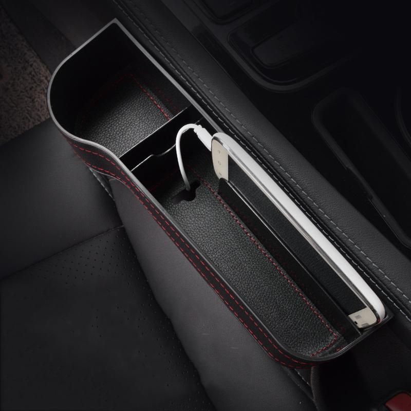 Black Car Seat Gap Storage Box Car Accessories Storage Box Suitable Car Organiser For Carrying Wallets Mobile Phone Slit