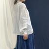 Johnature Vintage Cotton Linen Loose Bandage Loose Women Shirts Autumn Turn-down Collar Lantern Sleeve Blouses