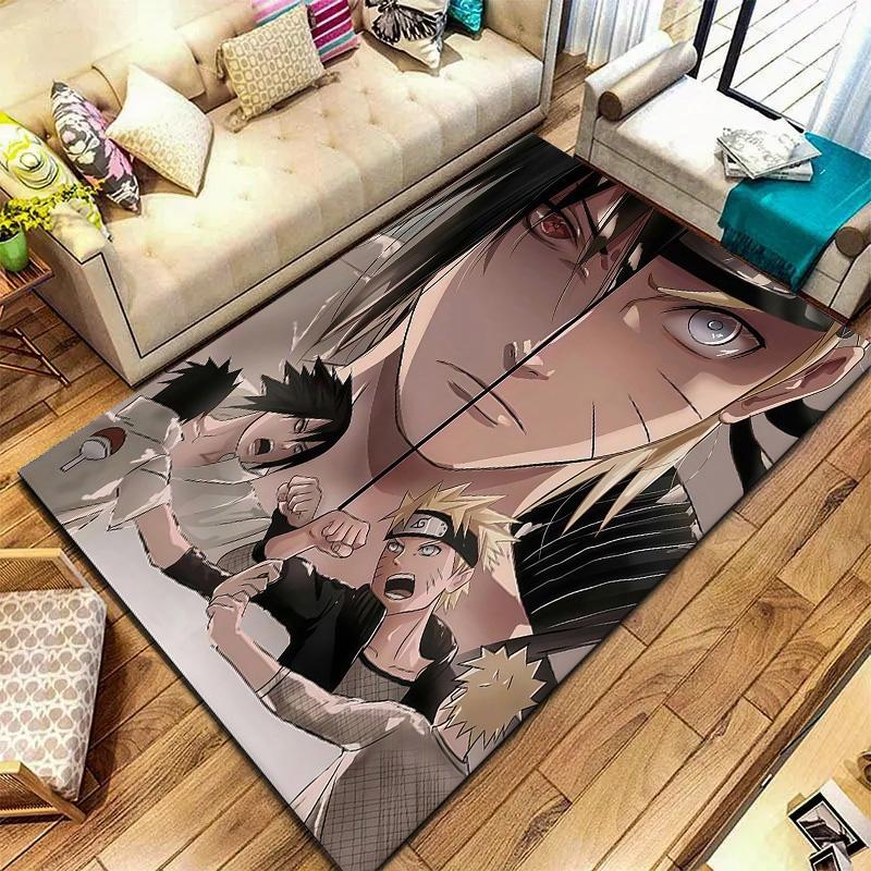 Naruto Fire Determination Carpet Rug For Living Room Bedroom Home Sofa Decoration,kids Play Nonslip Floor Mat