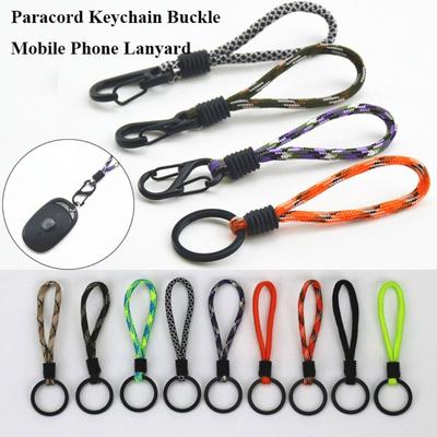 Anti-loss Paracord Keychain Buckle High Strength Wrist Strap New Mobile Phone Lanyard  Outdoor Tool