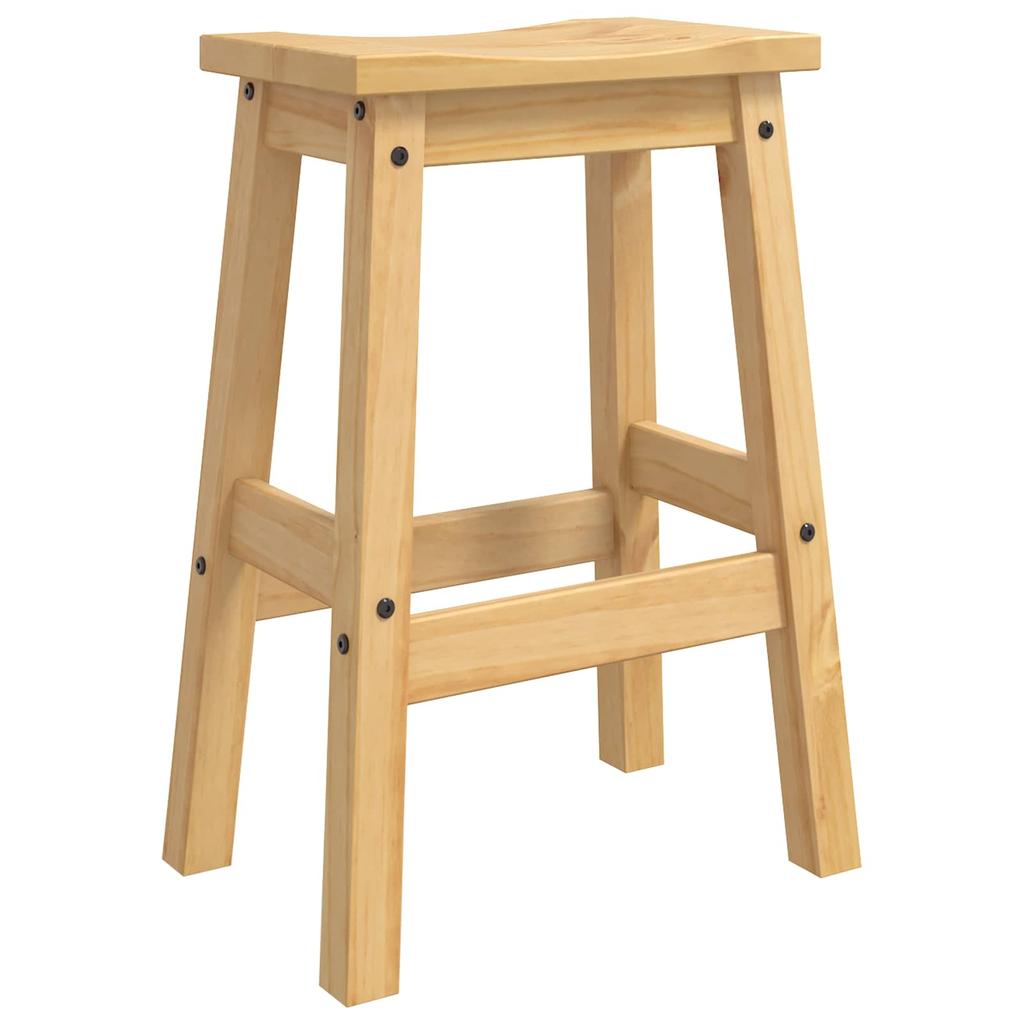 VidaXL Bar Stools 2 pcs Honey Wax 44 x 30 x 63 cm Solid Pine