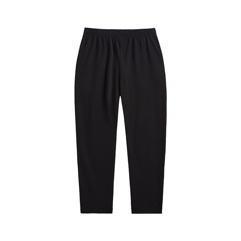 Li-Ning American Street Fashion Comfortable Simple Logo Solid Color Breathable Straight Loose Versatile Knitted Sports Pants Unisex Bottoms AKLV811-1