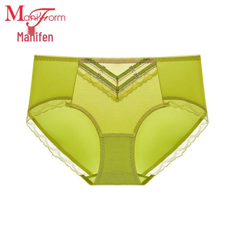 Manifen Women's Comfortable Mid-Low Waist Lace Panties