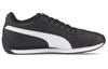 Turin 3 Leather Cushioning Abrasion Resistant Lightweight Low Top Casual Shoes Unisex Black White 383037-05