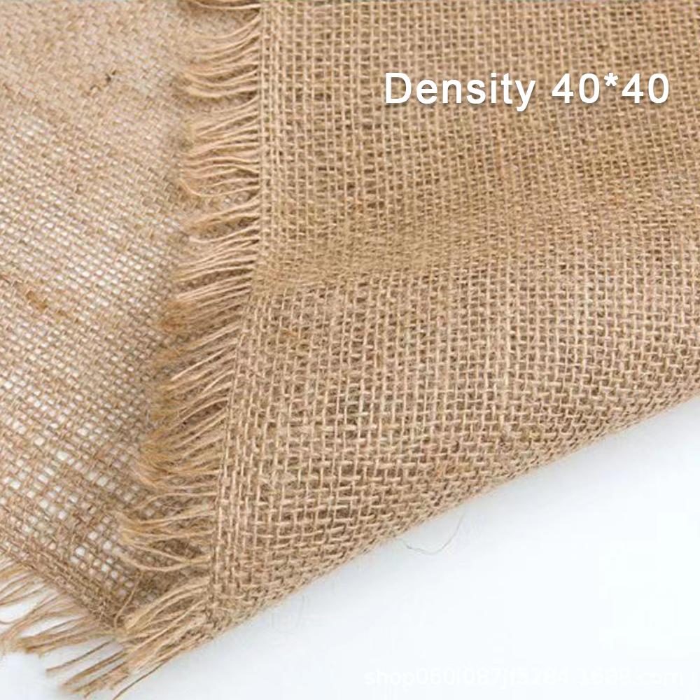 19.6in X 63in Natural Burlap Cloth Mesh Jute Textile Fabric For Bags Placemats Tablecloth Background Decoration DIY Accessories