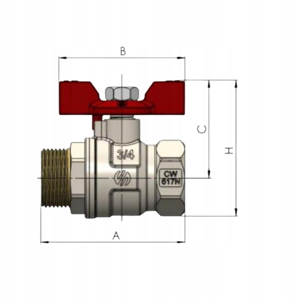 Zawór kulowy Arco 1/2'' 753603
