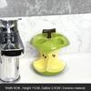 Ceramic Apple Core Toothbrush Holder Stand, Modern Bathroom Organizer with 3/4 Slots for Electric Toothbrushes Countertop Decor