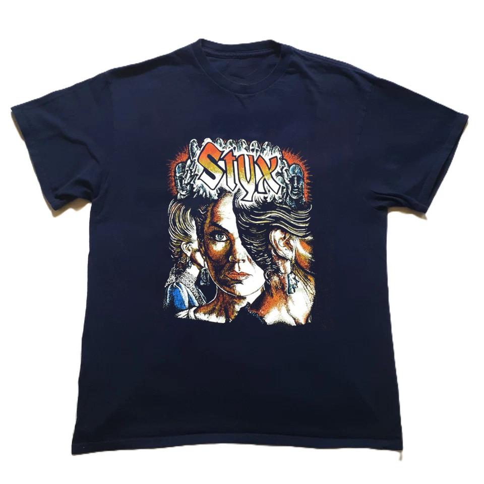 Hot Rare Styx Band Classic Rock Cotton Black S5XL Shirt BB212 Unisex T-Shirt L