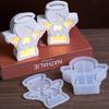 Cute Angel Silhouette Lamp Ornament Mold DIY Gifts Storage Box Silicone Molds For LED Light Plaster Resin Craft Making Tools
