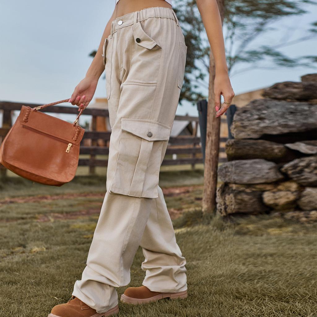 YYFS Damen Vintage Mode Casual Sommer Frühling Einfarbig Druck Hosen Hosen & Capris