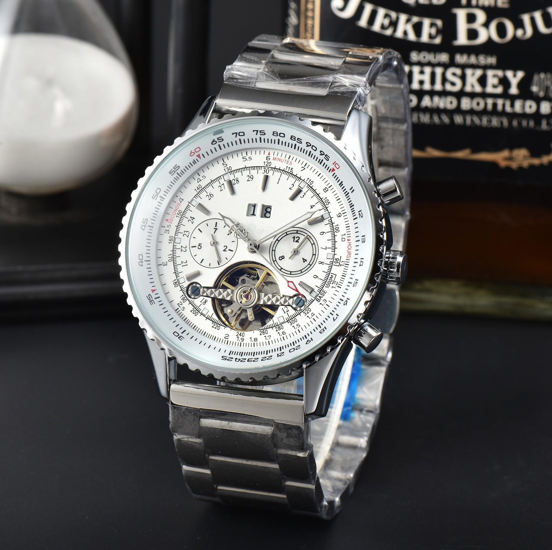 

Новые модные мужские деловые часы высокого качества с большим маховиком, многофункциональные полностью автоматические механические часы