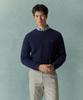 BROOKS BROTHERS Shetland Cable Pullover Sweater (Navy) (Bbwrmog421)