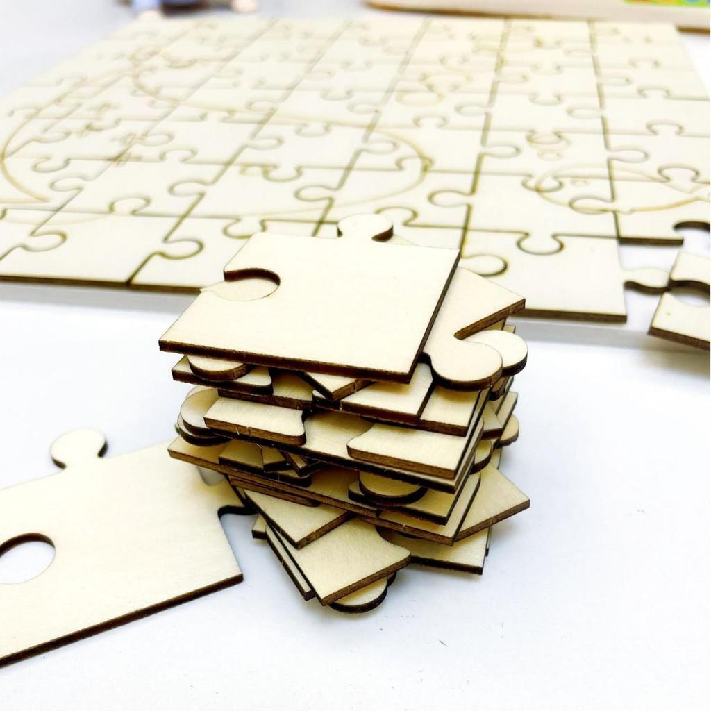 Eco-Friendly Children's Poplar Wood DIY Puzzle Toy - Educational & Decorative Pattern