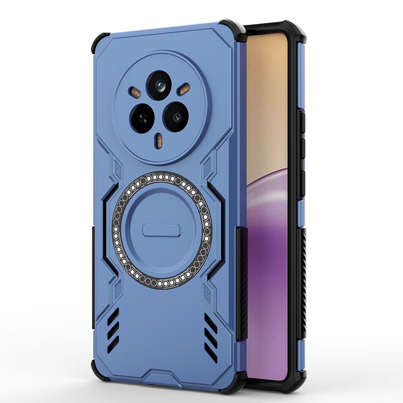 KEYSION Hollow Heat Dissipation Case for Realme 14 Pro+ 5G Magnetic Cooling Shockproof Phone Cover for OPPO Realme 14T 5G 14 5G