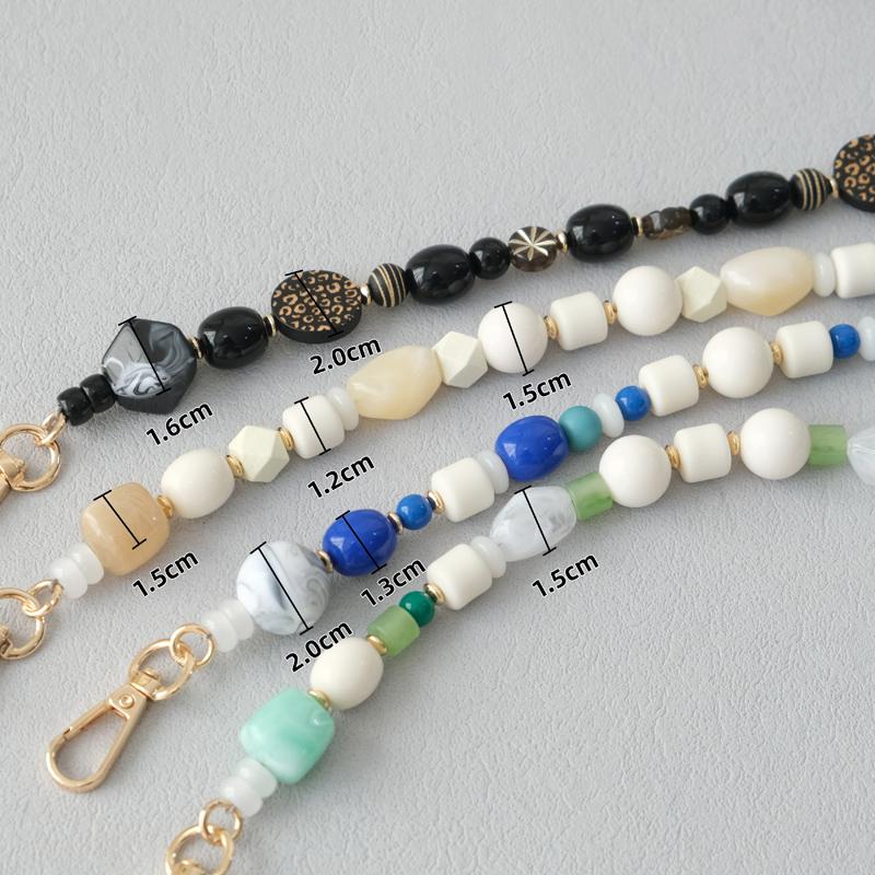 New Fashion Woman Bag Accessory Detachable Candy Beaded Chains Cute Acrylic Luxury Strap Women Elegant Bag Shoulder Handle Chain