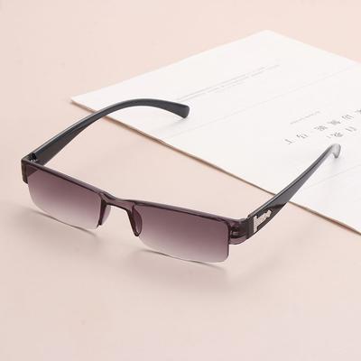 Modische leichte Harz-Lesebrille   Damen Klarglas Halbrahmen Presbyopie Brille