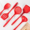 1/7PCS Silicone Non-stick Cookware Tools Red Pot Shovel High Quality Cooking Spoon  Cooking