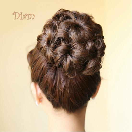 Fetong ondulat ondulat păr sintetic coc acoperă perucă clipă perucă scrunchie extensii de păr