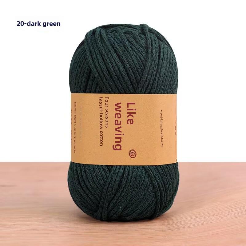 Round 2mm Cotton-Linen Yarn for DIY Crochet Bags & Hats