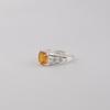 Citrine Gemstone 925 Sterling Silver Wedding Ring Designer Jewelry For Women CZR-15-1