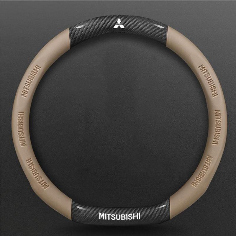cxbkdv1 Car Carbon Fiber Leather Steering Wheel Cover For Mitsubishi RALLIART ASX Colt Eclipse Galant LANCER EX OUTLANDER Pajero Triton