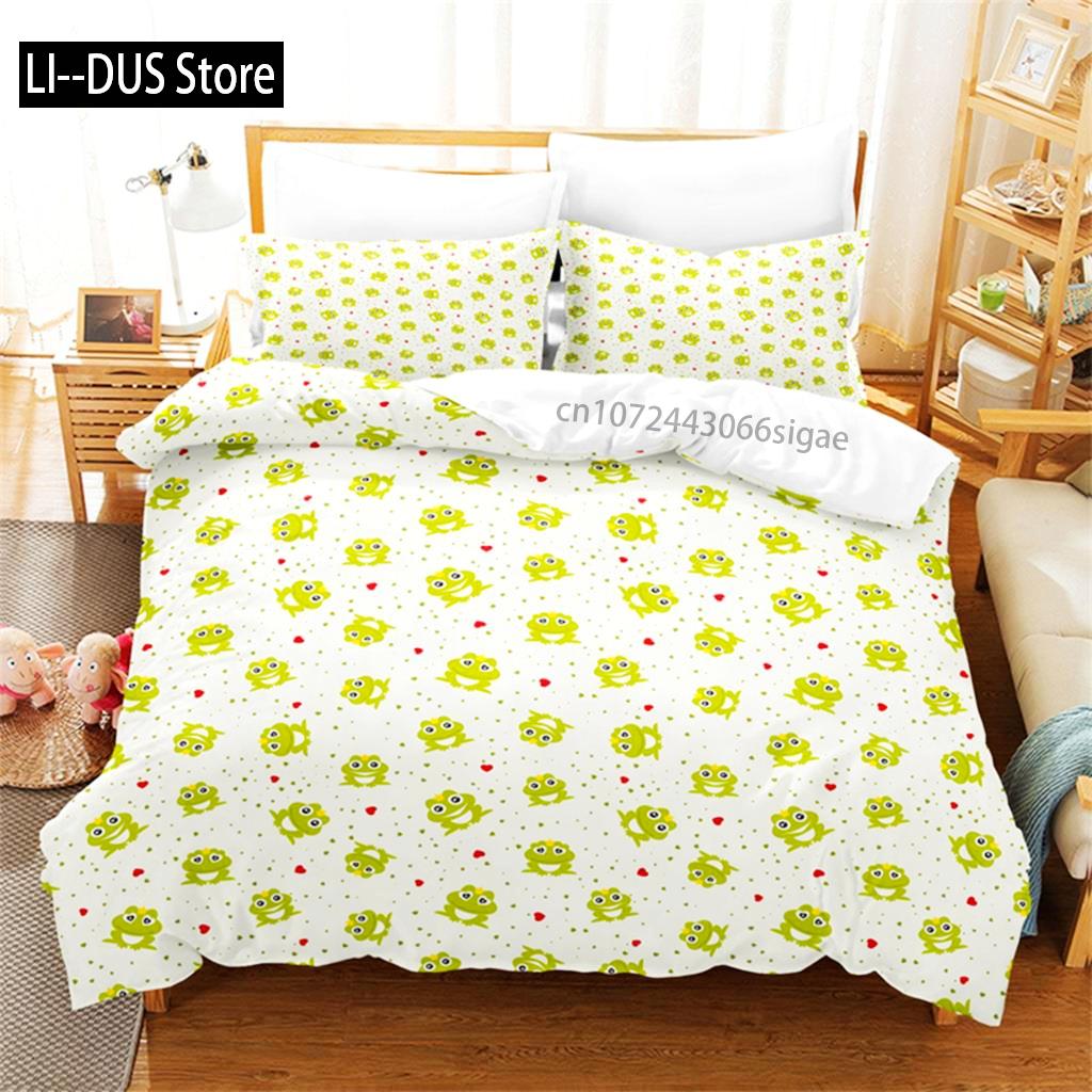 

Comforter Simple Cartoon Pattern Bedding Set 3D Bedding Digital Printing Queen Size Bedding Set Fashion Design Comforter (quilt)-EU Single(135*200cm)3pcs