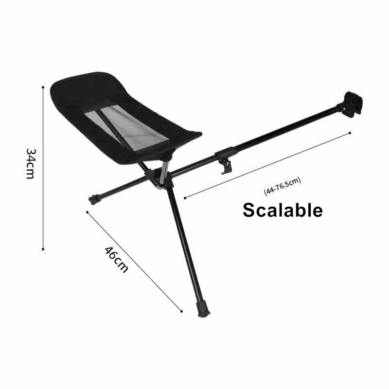 Portable Folding Retractable Footrest Leg Rest Camping Chair Kit for Hiking Fishing Picnic Reclining Beach Chairs Swing Chair