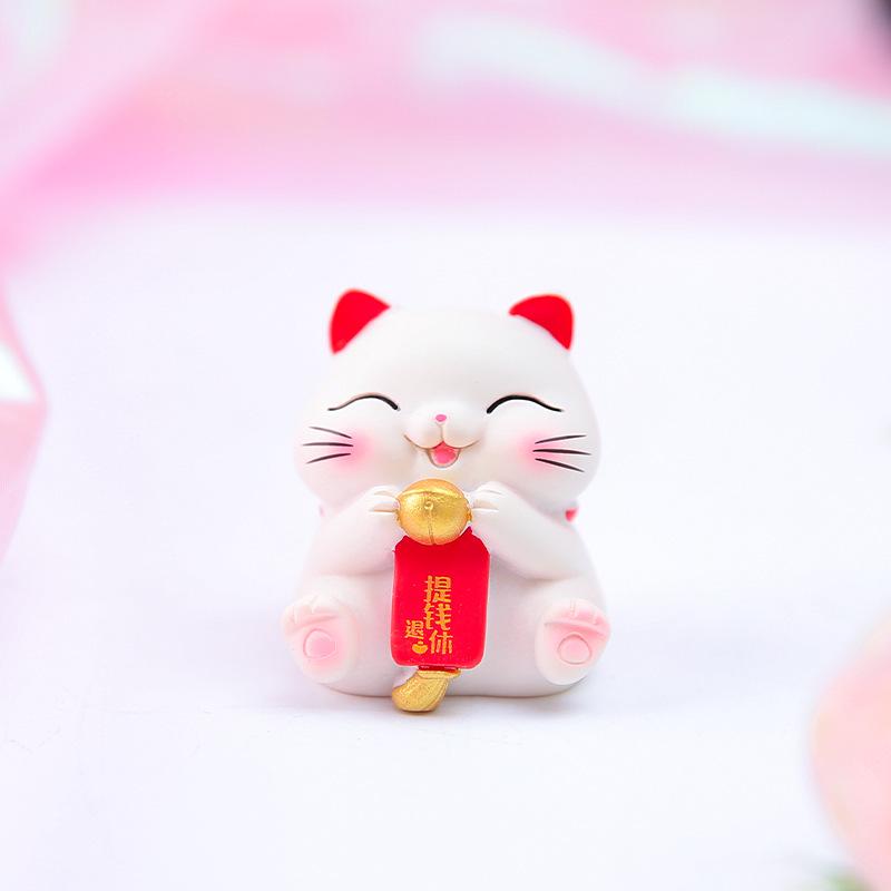 Festive Cat New Year Ornament - Creative Living Room Decoration & Entrance Craft Gift