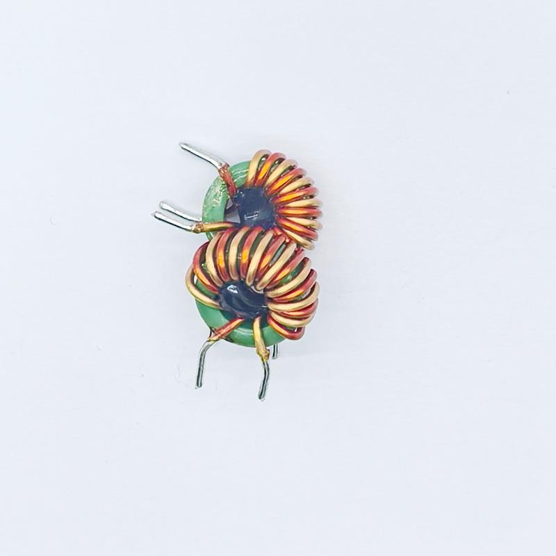 Toroidal Common Mode Inductor, T13*8*5, 1.0 Red Enamel Wire, 8 Turns, 500uH, 8A, Ferrite Core Vertical Coil.