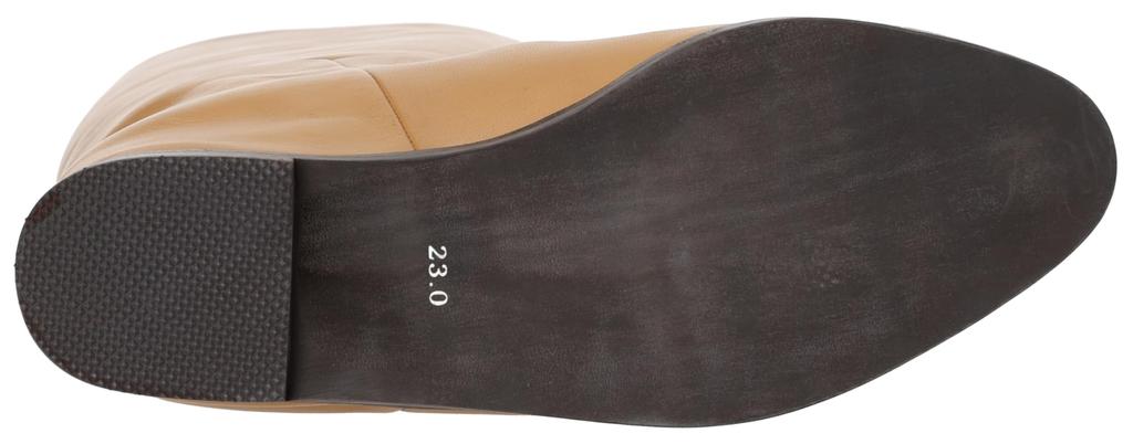 Wide Boots with a Loose Cowhide Long Wide Beautiful 3E [Alpha Cubic] Shaft, Leather, Boots, Shaft, In-heel, Legs, 9312402, Taupe, 22.5 Cm,