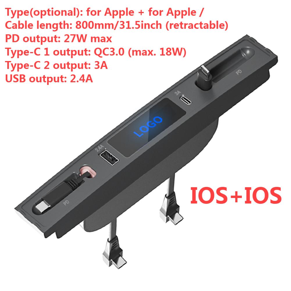 Upgrade 27W Quick Charger LED Intelligent Docking Station USB Shunt Hub For Tesla Model 3 Y 4 Ports Powered Splitter Extension