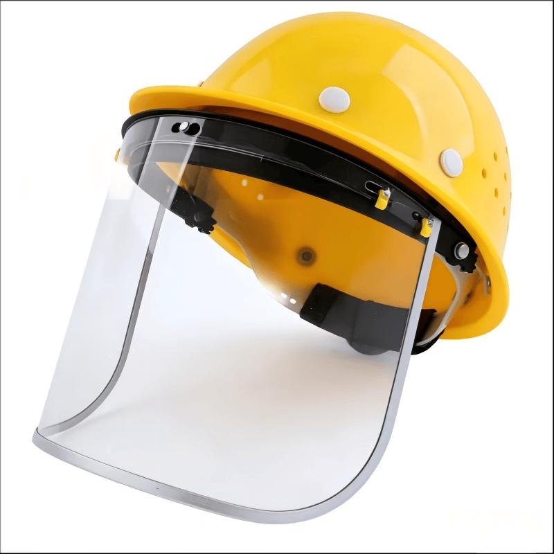 SHENGLI Yellow Fiberglass Safety Helmet Set with BGXZ36 Face Shield