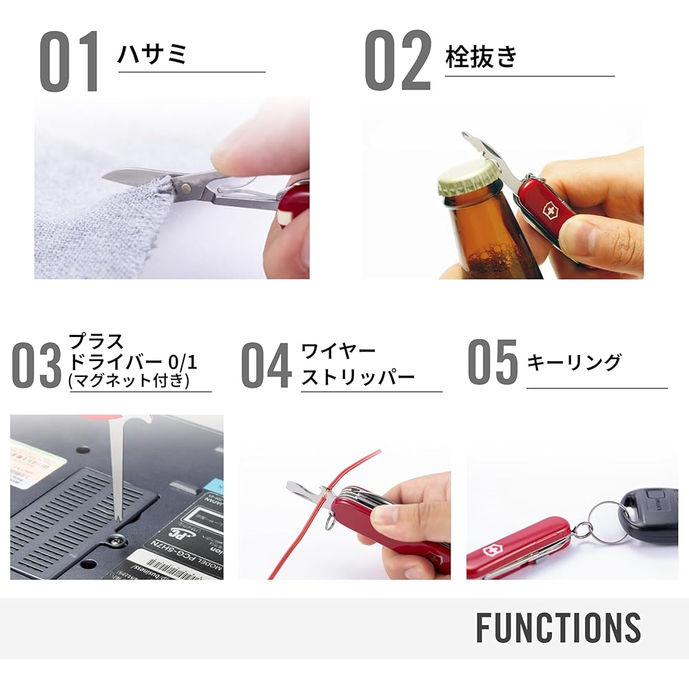 Victorinox Companion S Alox Multi-Tool Red with 5 Functions, Blade-less Scissors, Screwdriver, Outdoor Camping