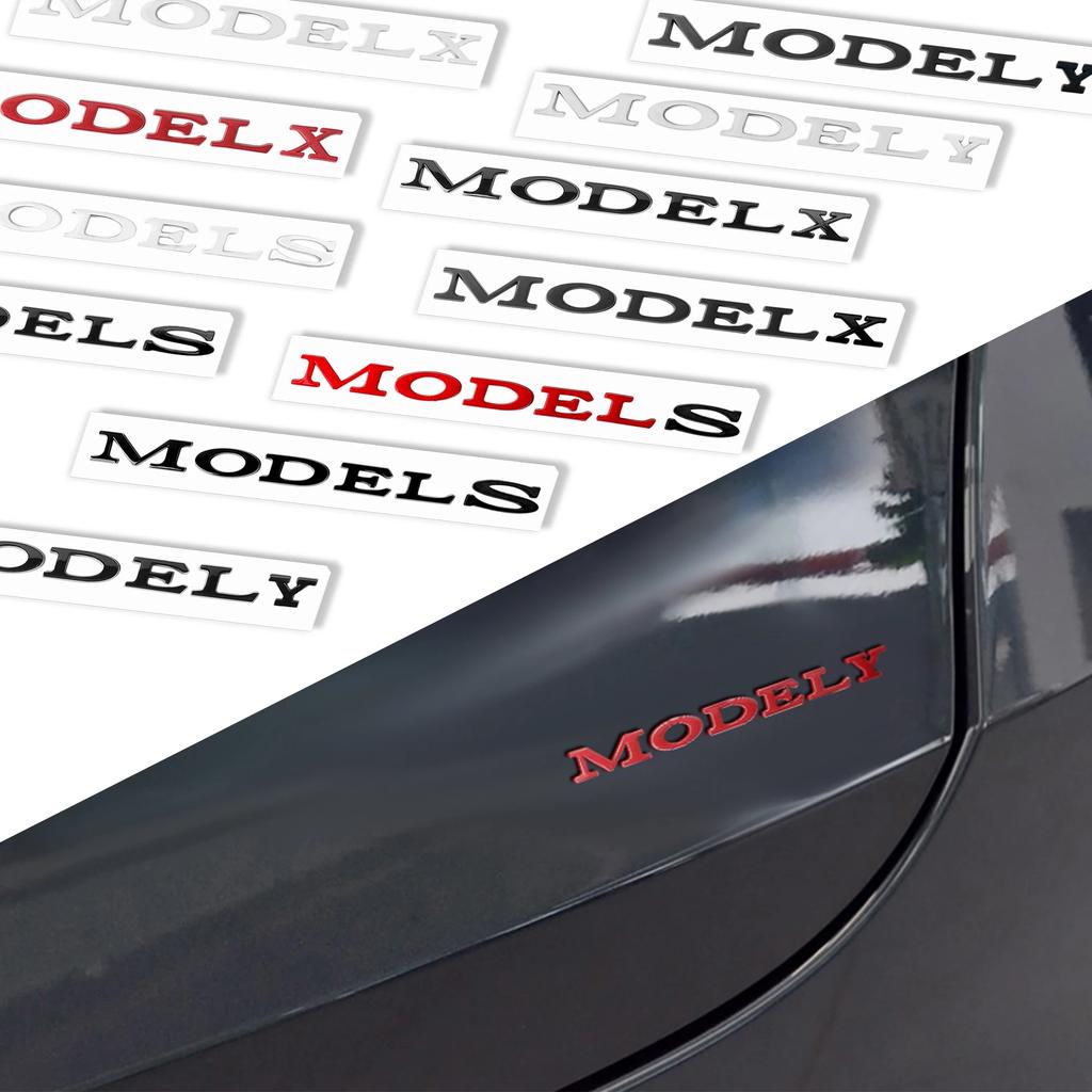 Autoaufkleber 2025 Neu Tesla Für Tesla Model Y Model S Model X Abzeichen Styling Auto Außen Dekor Emblem Aufkleber ABS Auto Heckklappe
