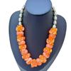 Retro Acrylic Floral Necklace: Bold European & American Design for Bridal Fashion