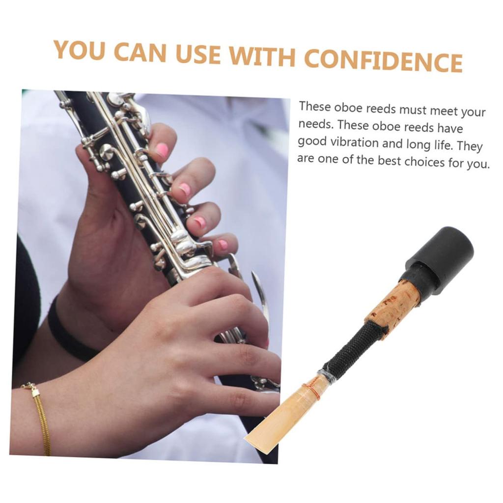 Abaodam 2-Piece Double Reed Pro Light Oboe Reed for Beginners, Woodwind Instrument Accessories, Professional Oboe Tools, Student Reeds, Natural Reed