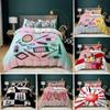 Cosmetic Makeup Theme Comfortable Duvet Quilt Cover Pillowcase Bedding Set Children Bedroom Decoration Home Textile