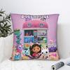 Gabbys Dollhouse Pillowcase Polyester Cushion Cover Decorative Kids Cute Cartoons 2024 Throw Pillow Case Cover Bed Zippered