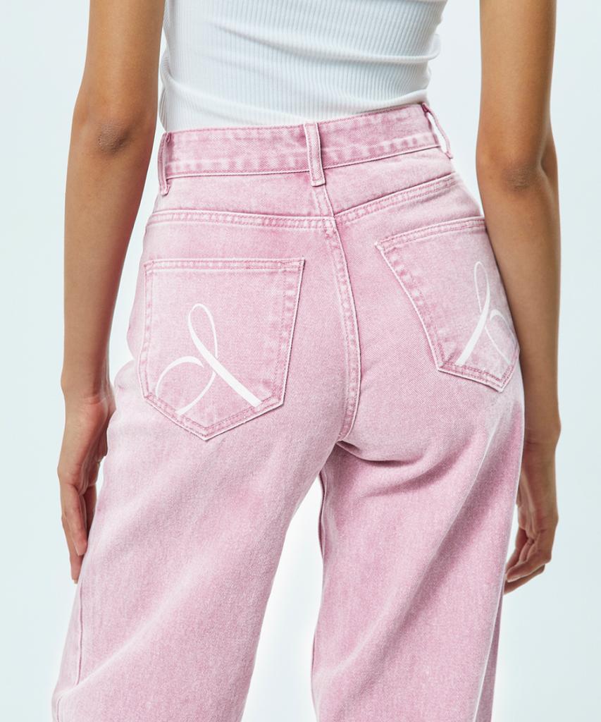 JINBARBIE Rolled-Up Pants Baby Pink