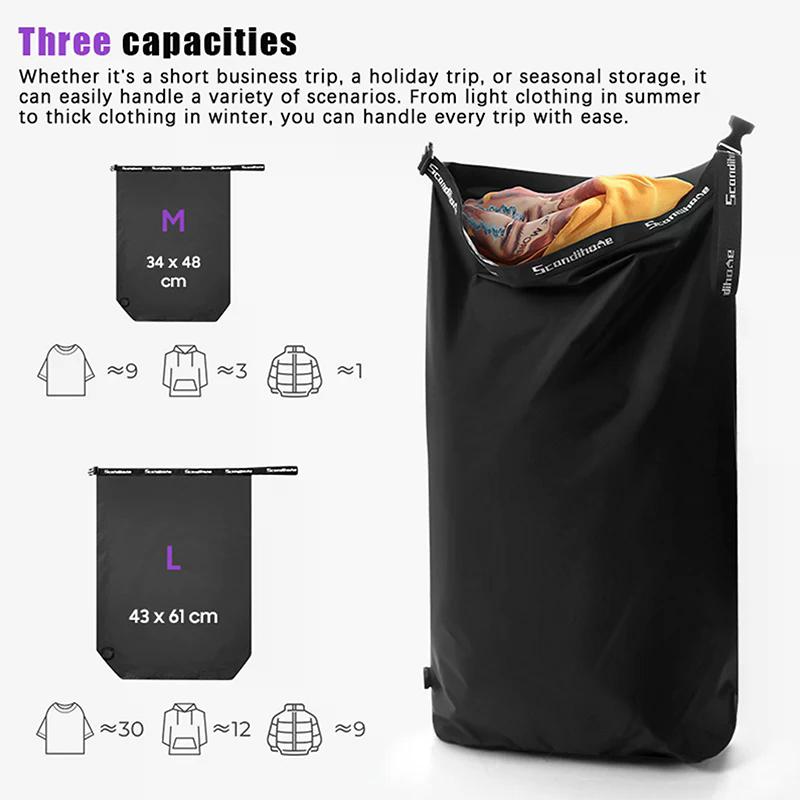 Convenient Travel Companion, 1PC Large Vacuum Compression Bag, Waterproof Luggage Storage, Ideal for Clothes and Business Trip