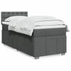 VidaXL Sommier à lattes de lit et matelas Gris foncé 90x190 cm Tissu 3289238