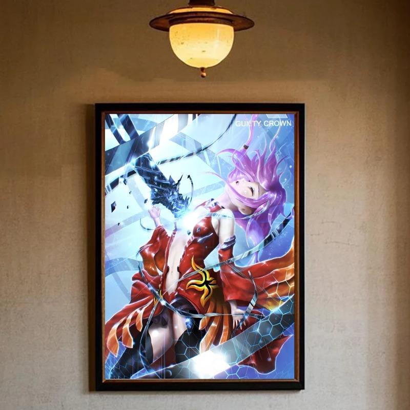 Guilty Crown Poster HD Art Sticky Wall Waterproof Home Living Room Bedroom Bar Aesthetic Decoration