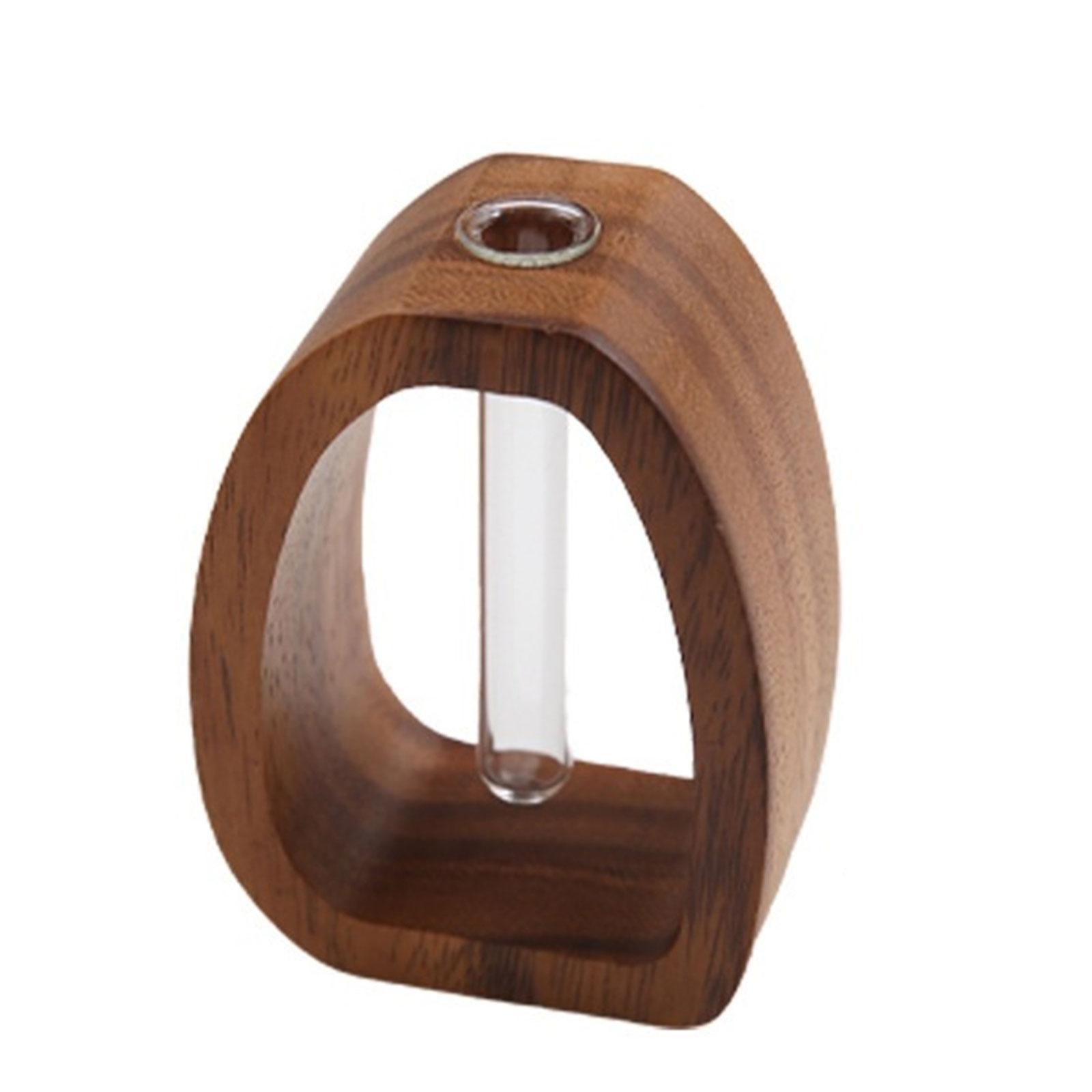 

Ваза из орехового дерева ручной работы для цветочных композиций, дизайн с естественной текстурой, идеально подходит для домашнего и офисного декора 1
