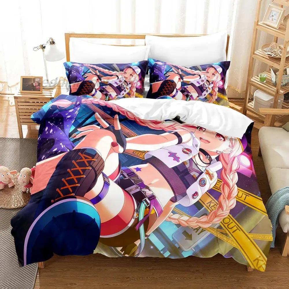 New Nyubara Reona Bedding Set Single Twin Full Queen King Size Bed Set Aldult Kid Bedroom Duvetcover Sets 3D Print Anime