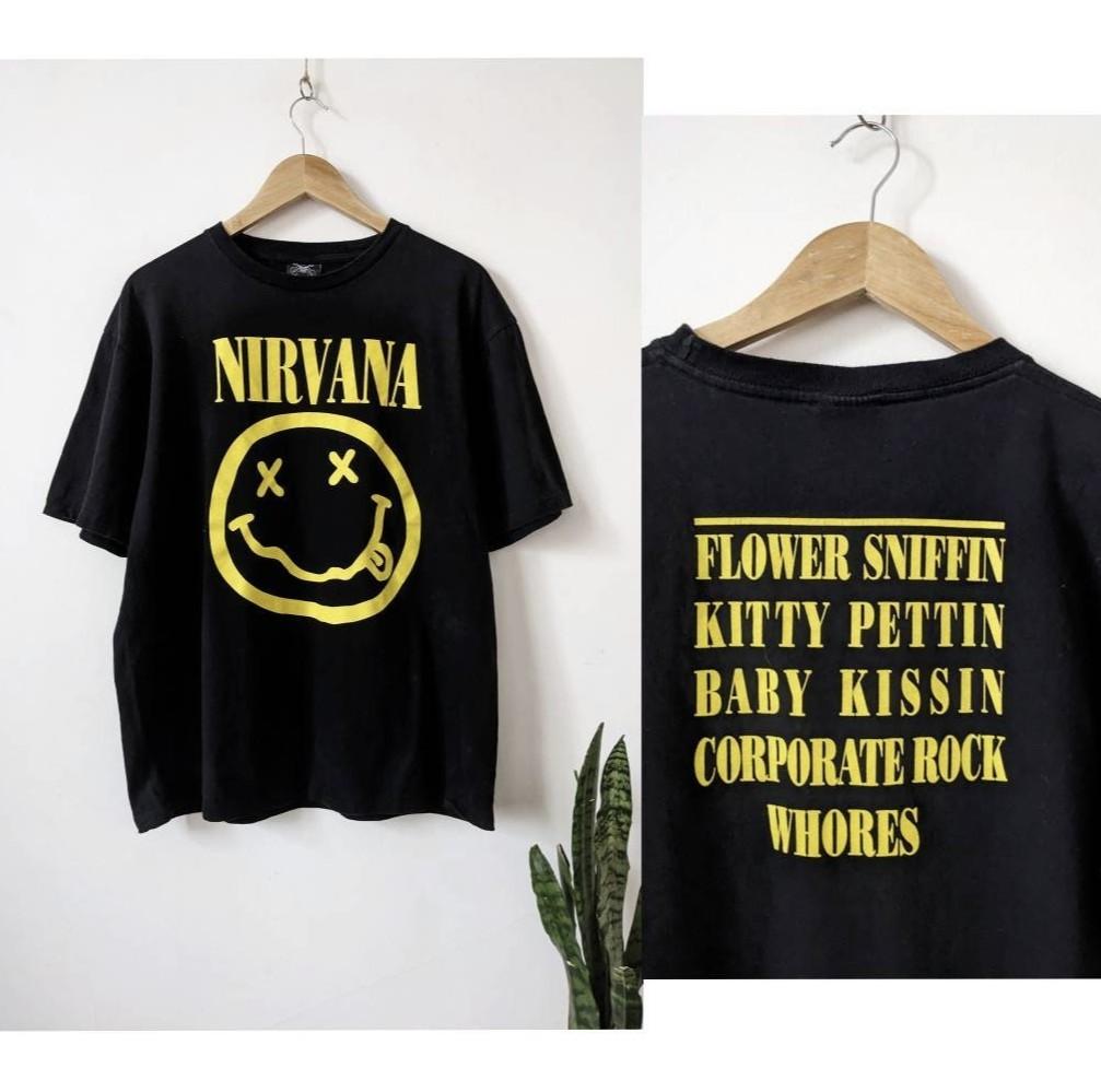 Vintage Nirvana Smile Face T-Shirt Merch S