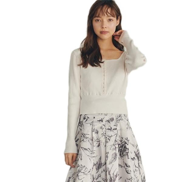 Jill by Jill Stuart Women's Ecru Front-Hook Knit Sweater